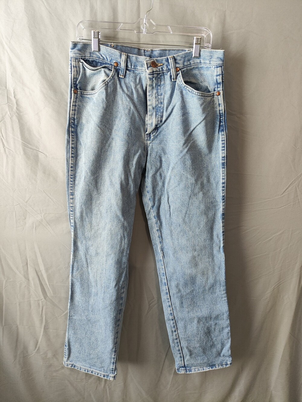 Wrangler Jeans Mens 33x32 Blue Denim Straight Leg 936ATW Western Workwear Pants